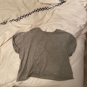 Gray free people basic tee